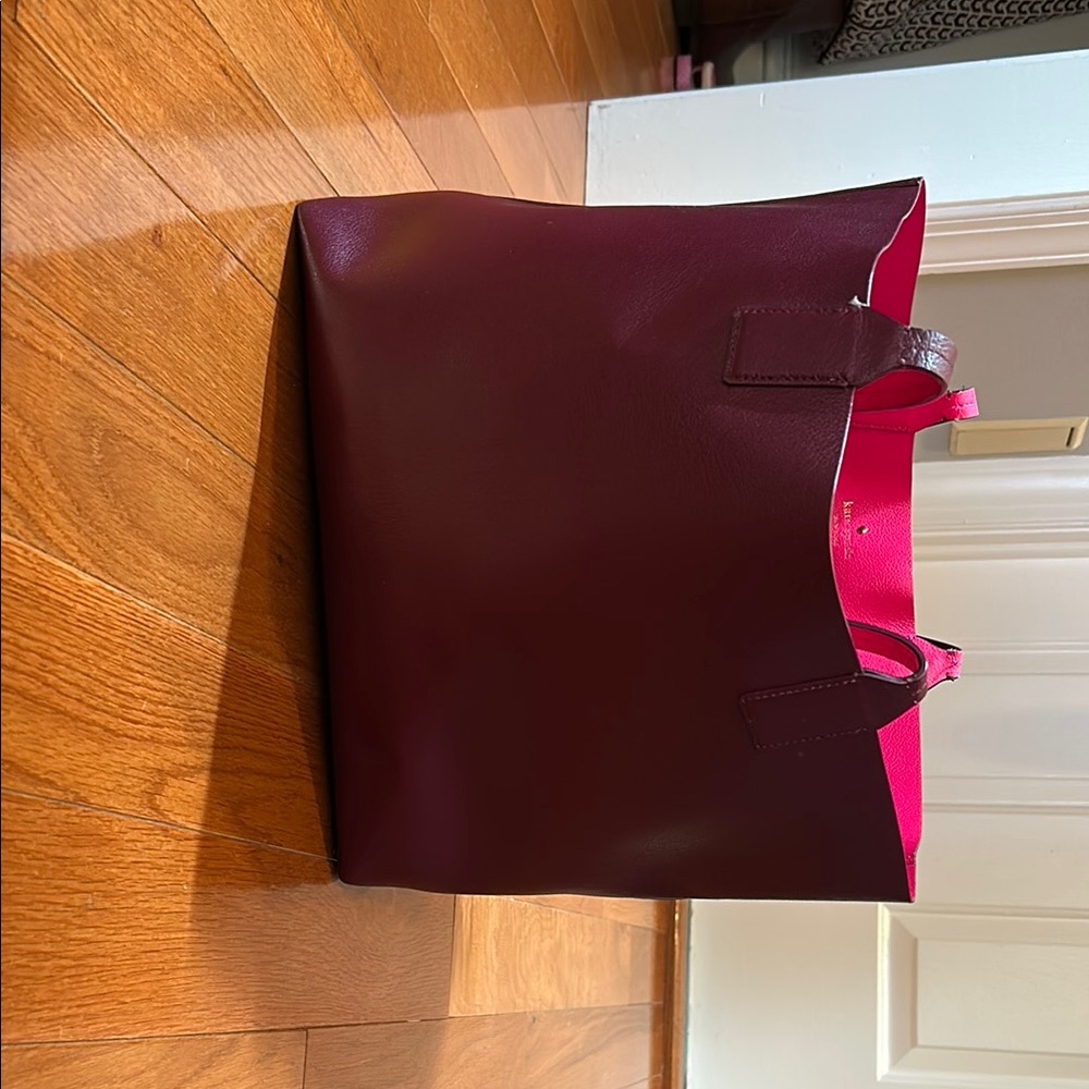 Kate Spade Maroon and Pink Tote Bag with Structured Design - Picture 2 of 14